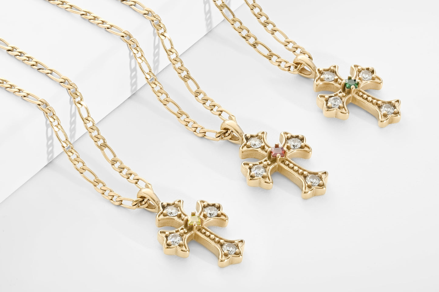 Elegant Forgyldt Korshalskæde