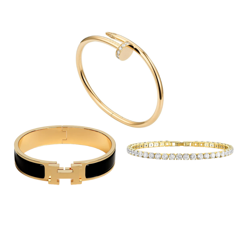 Golden Royal Grace | Stapelbar Armbånd sæt