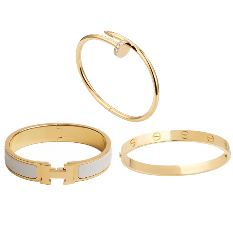 Golden Liona Parisian | Stapelbar Armbånd Sæt