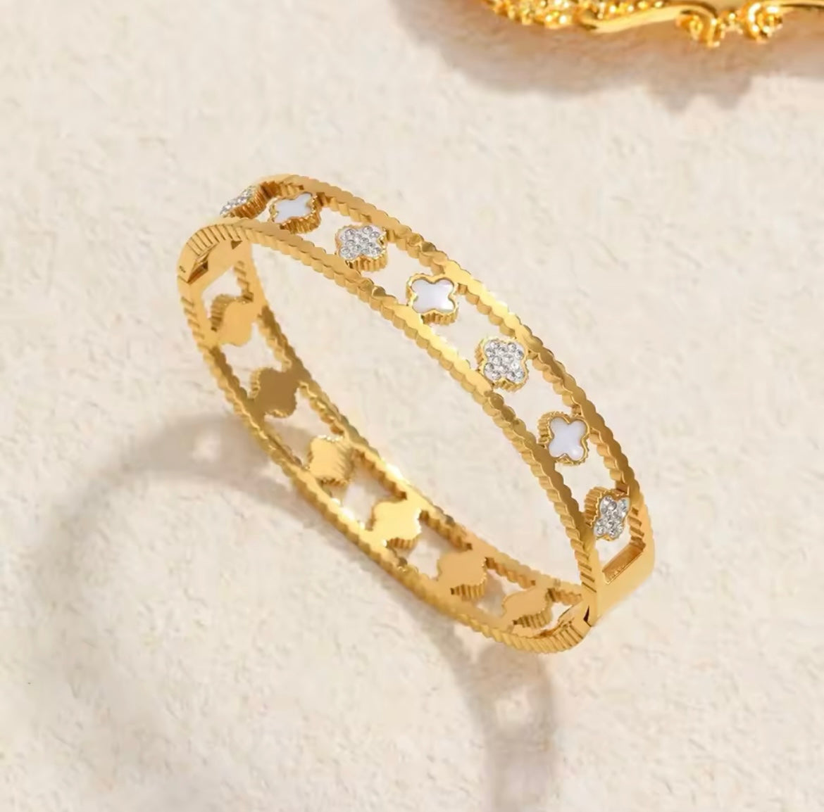 Allover Kløver Armbånd Guld