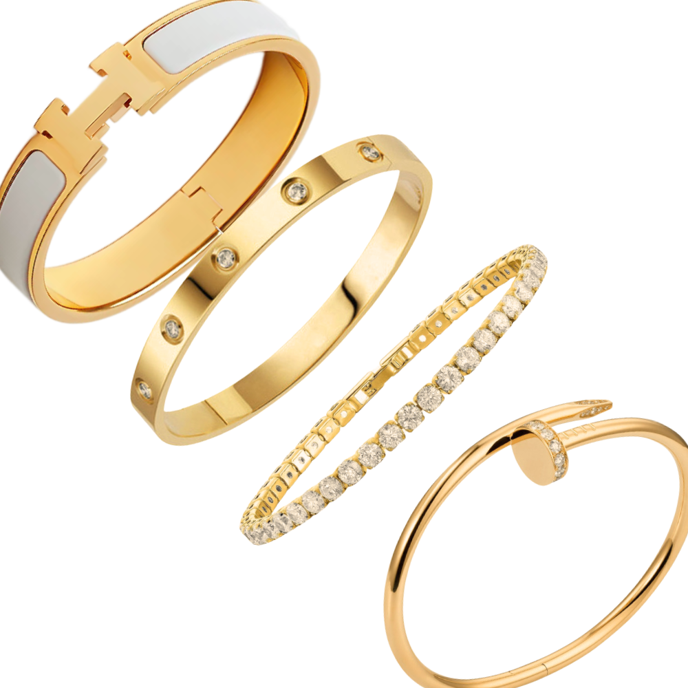 Golden Luxury Halo | Stabelbar Armbånd sæt
