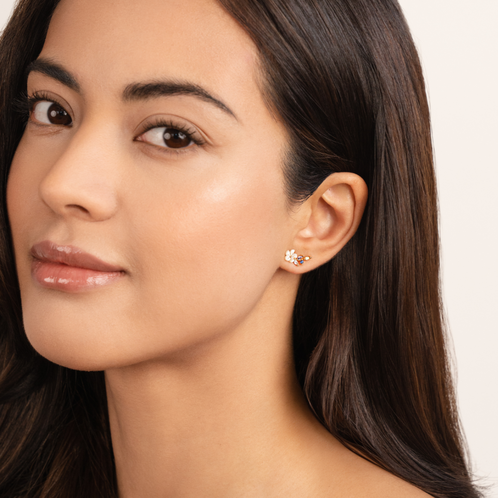 Krystalhvide Blomsterøreringe