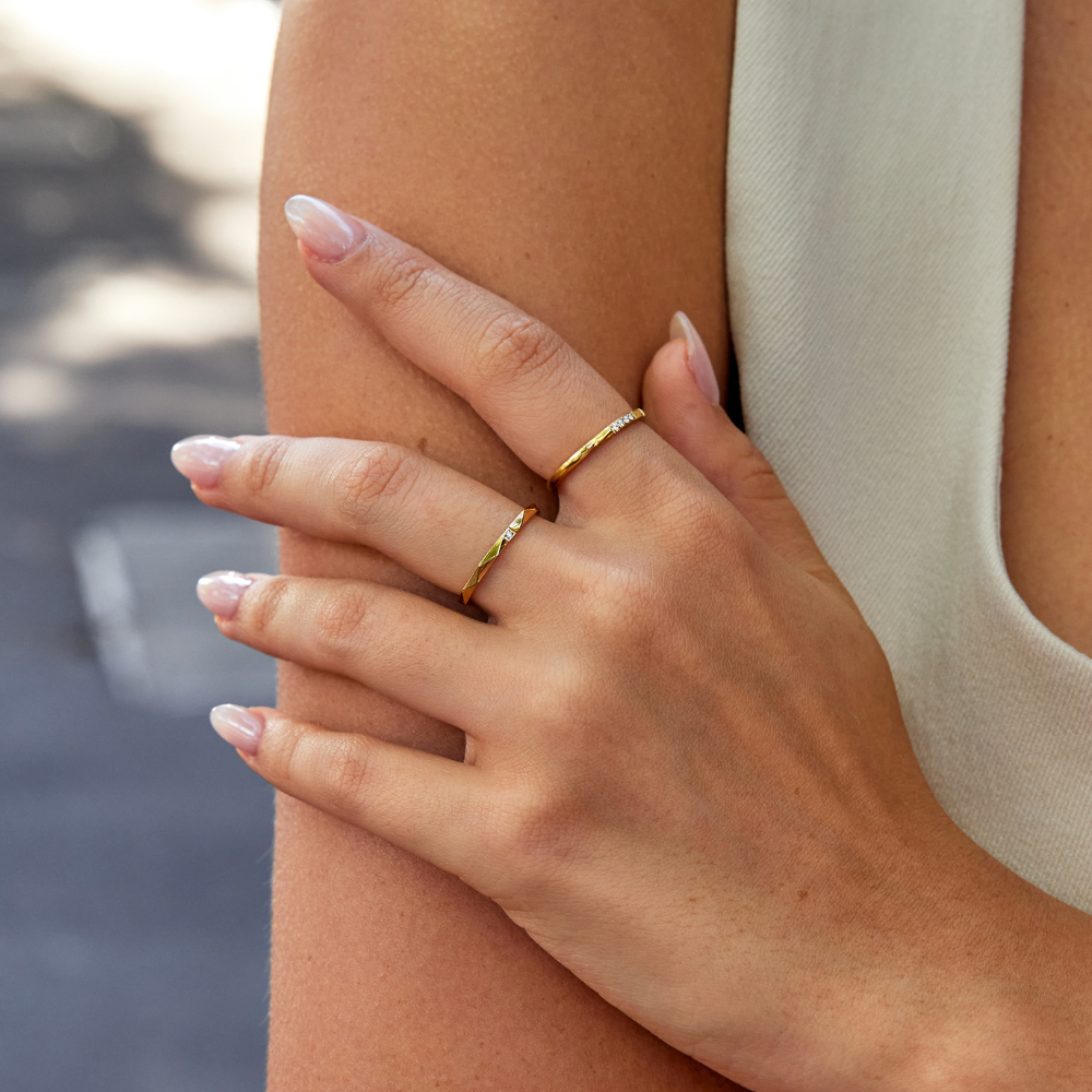 Astrid 18K Guld Stabelring