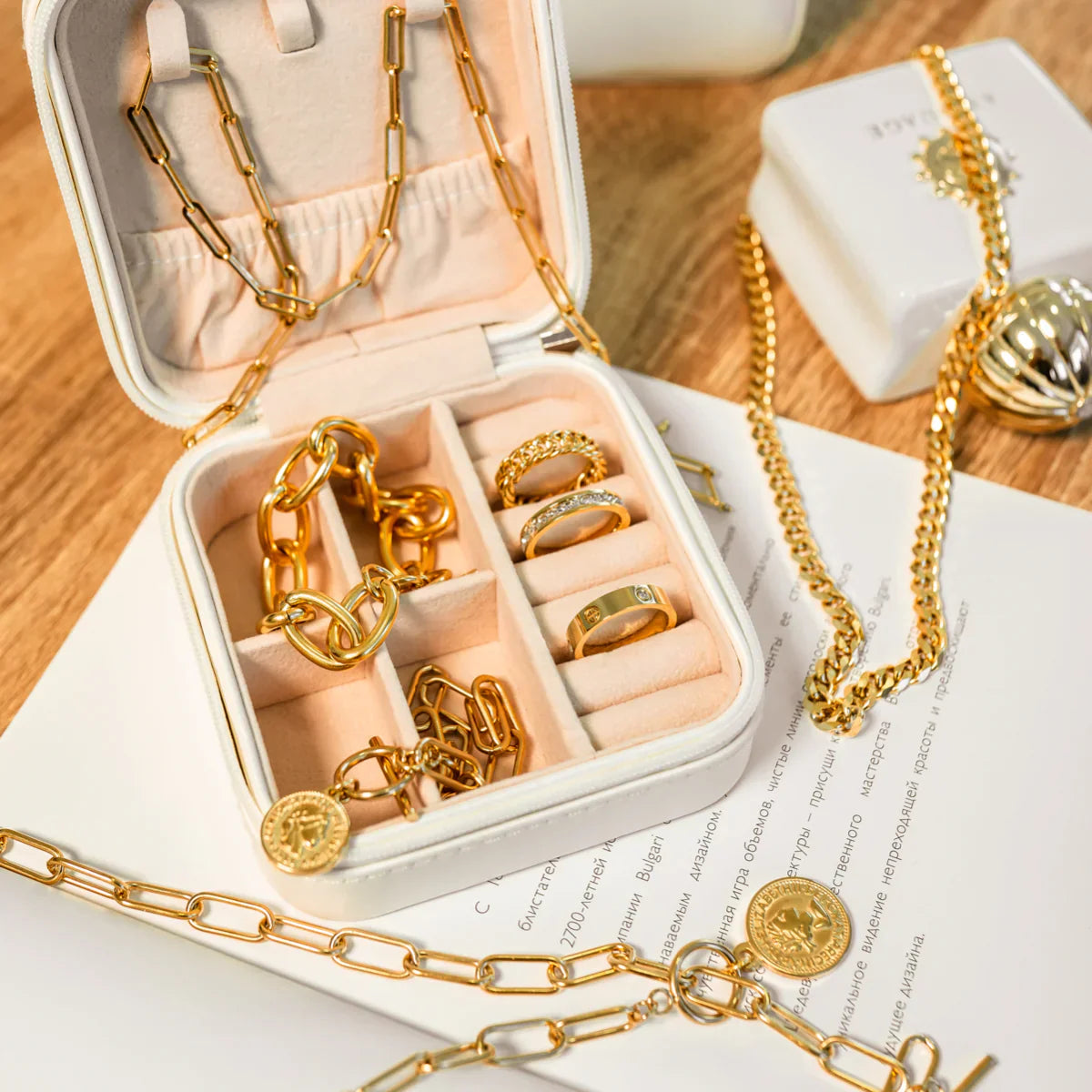 10 Cent Toggle Halskæde – Guld