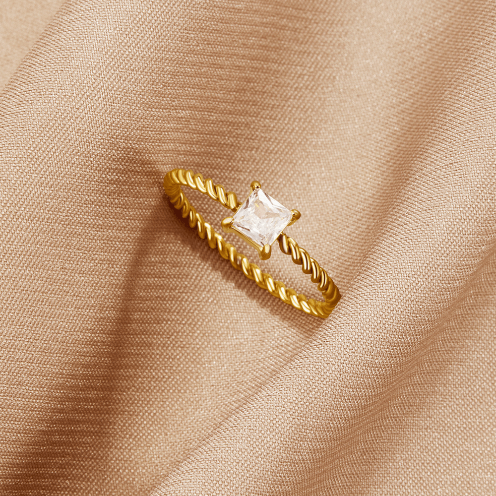Sofia Krystal Twist Ring