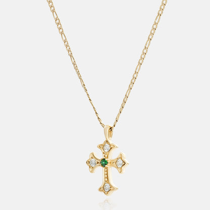 Elegant Forgyldt Korshalskæde