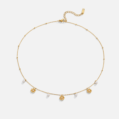 Efterårsblomster- og Perlehalskæde