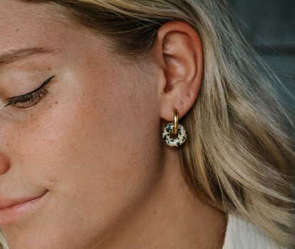 Dame – Øreringe – Natursten – Rustfrit Stål