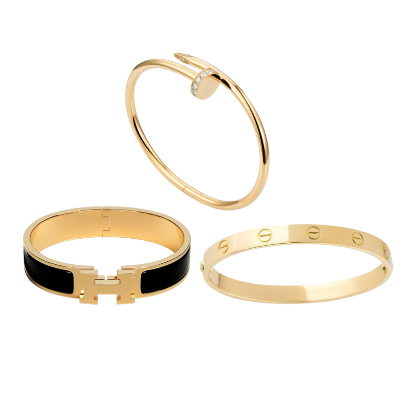 Golden Liona Parisian | Stapelbar Armbånd Sæt