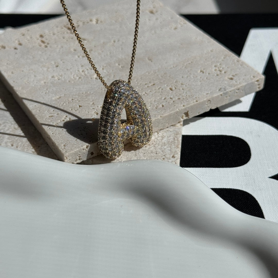 Zara Initial Diamant Halskæde