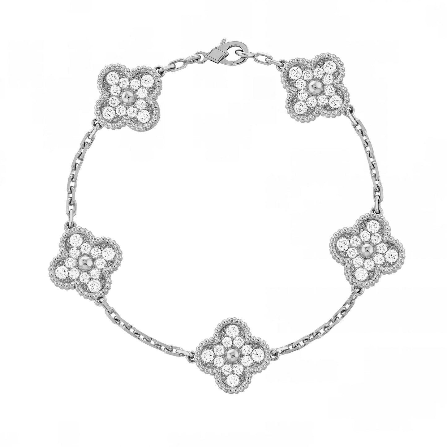 Silver | Clover Diamond Bracelet