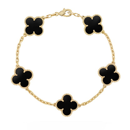 Golden Black | Clover Armbånd