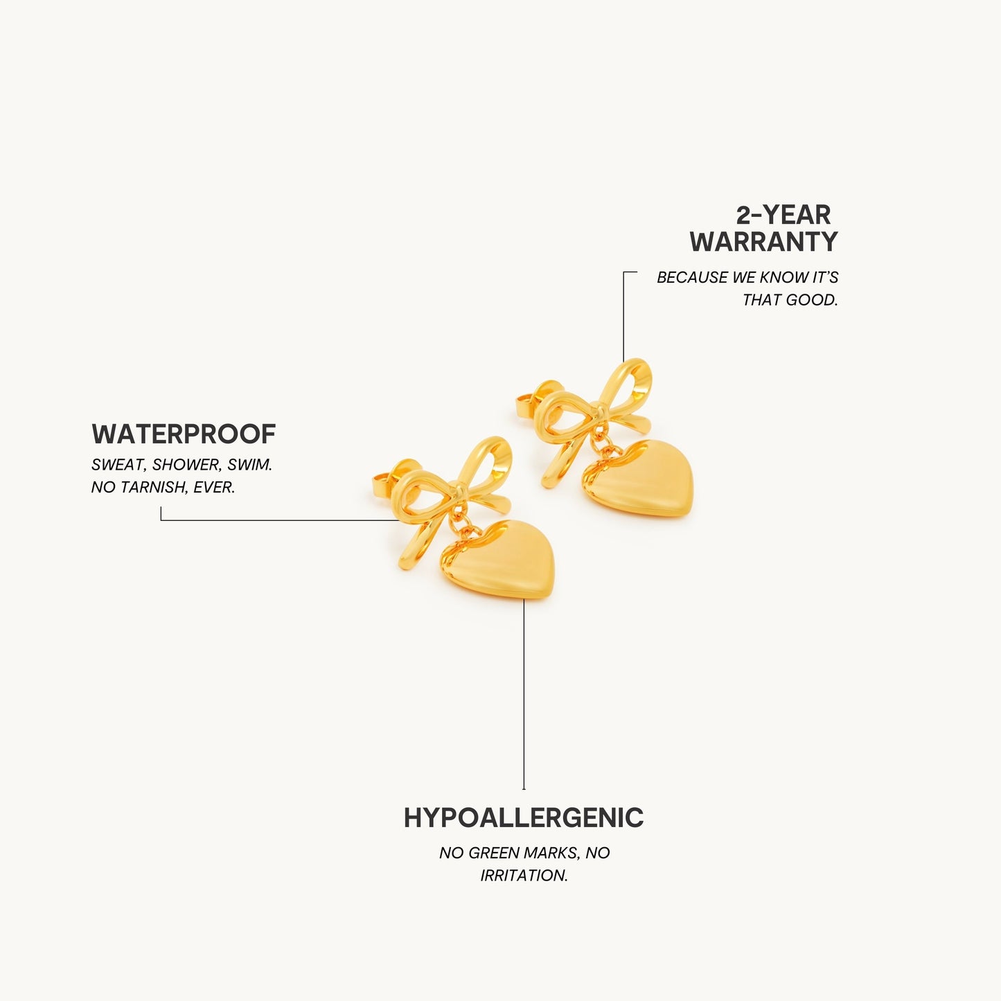 Aine Hjerte Øreringe