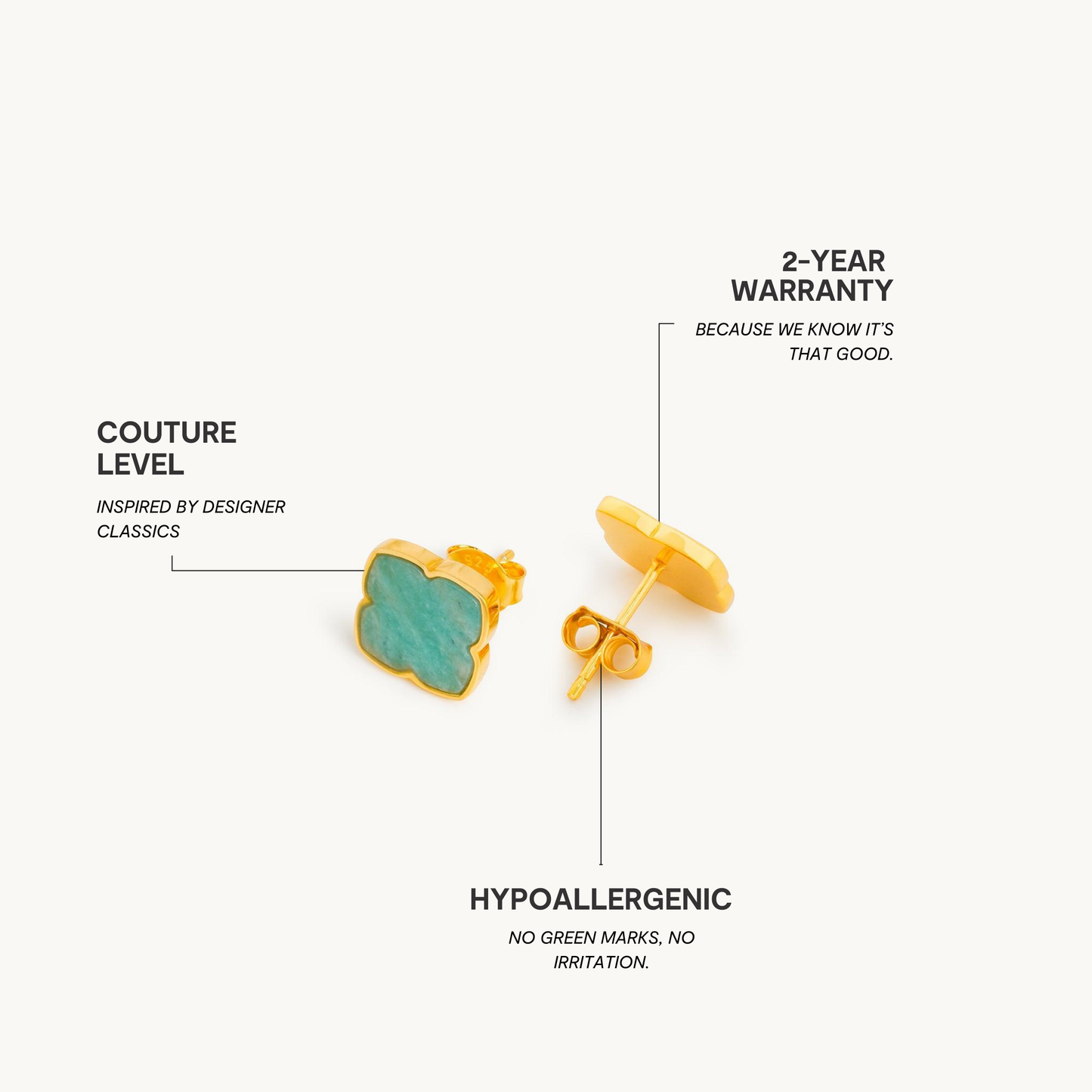 Amaya Aqua Øreringe