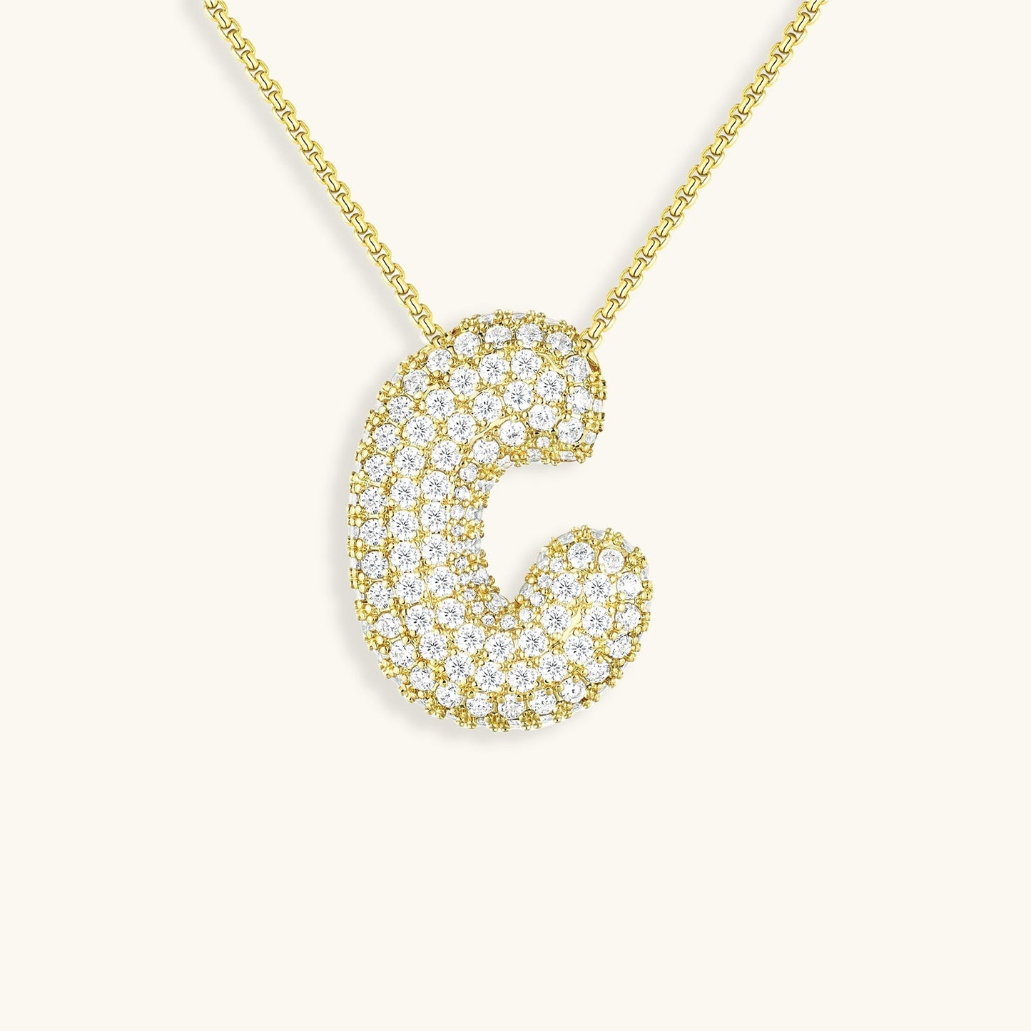 Zara Initial Diamant Halskæde