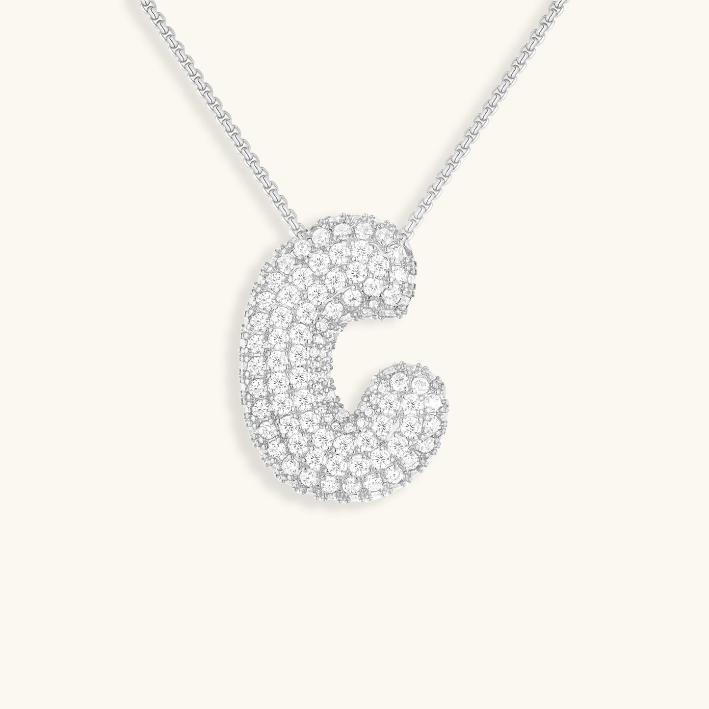 Zara Initial Diamant Halskæde