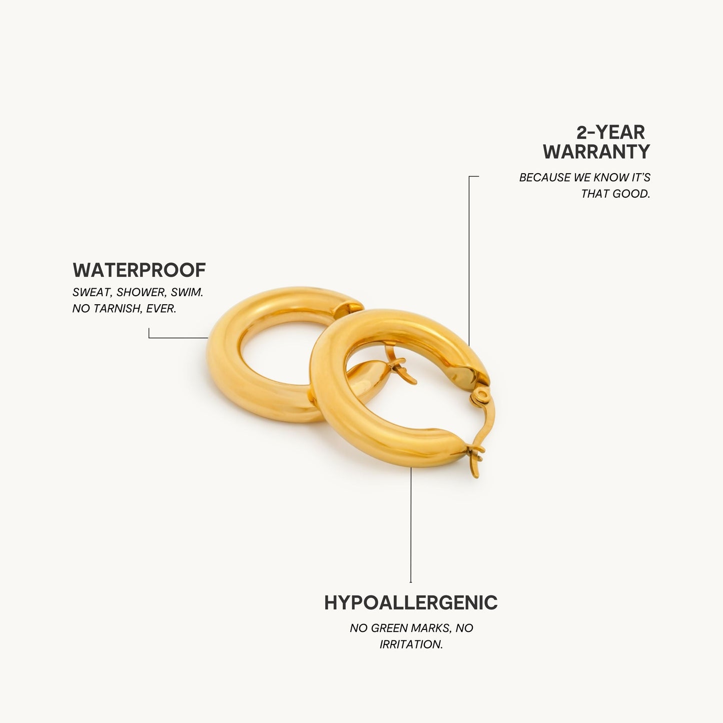 Caspian Hoops Øreringe