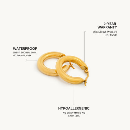 Caspian Hoops Øreringe