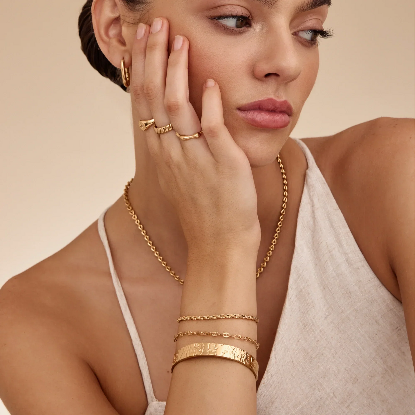 Chunky Struktur Cuff-armbånd