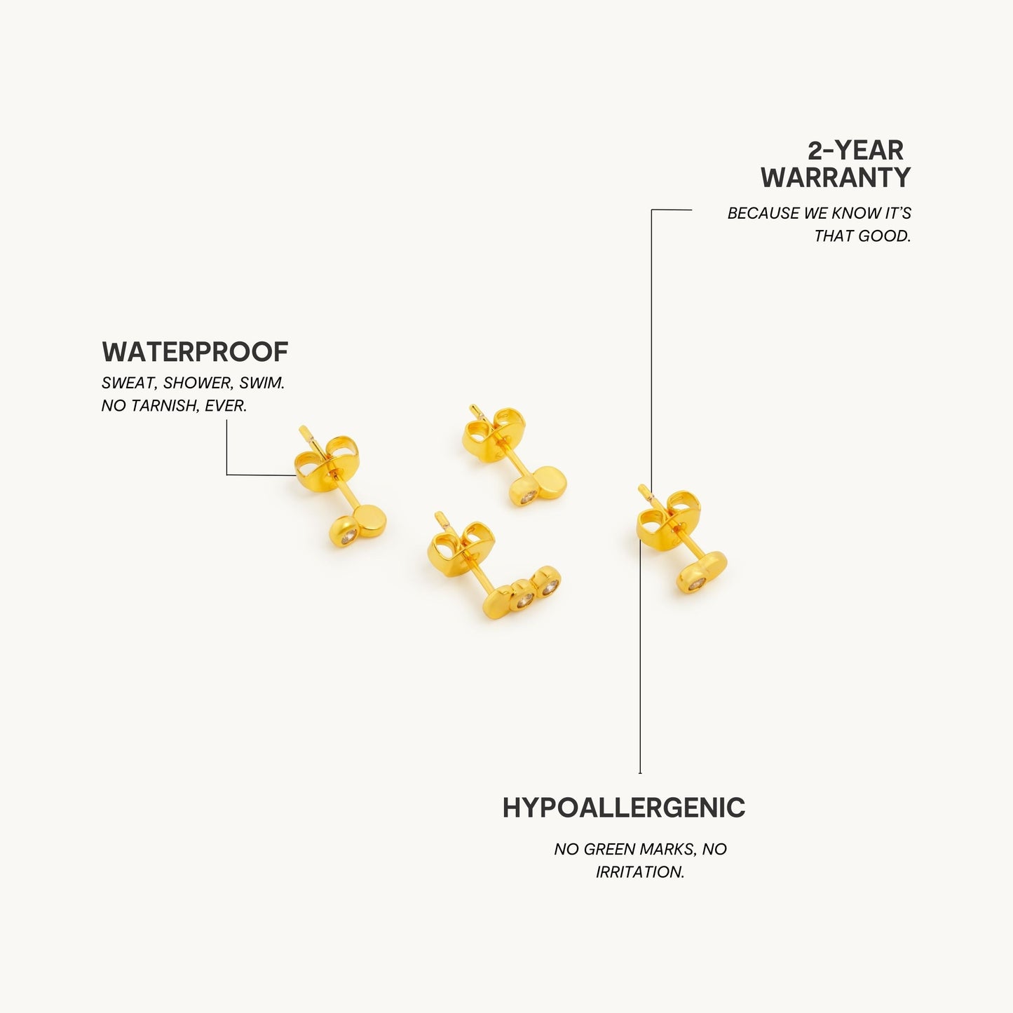Crescent Glow Øreringe Sæt