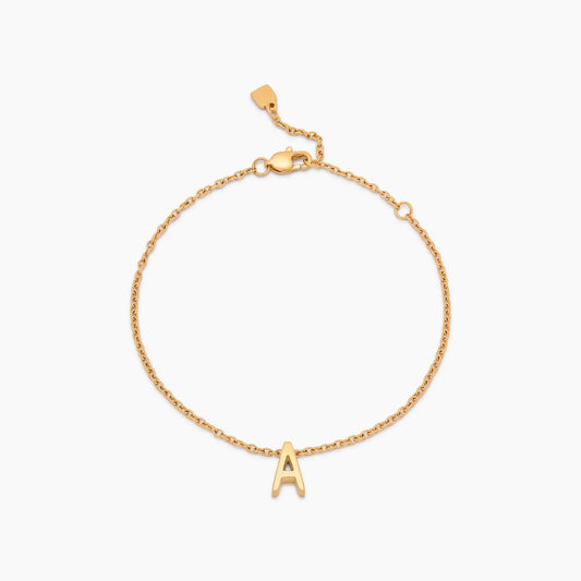 Fin Initial Charm-armbånd
