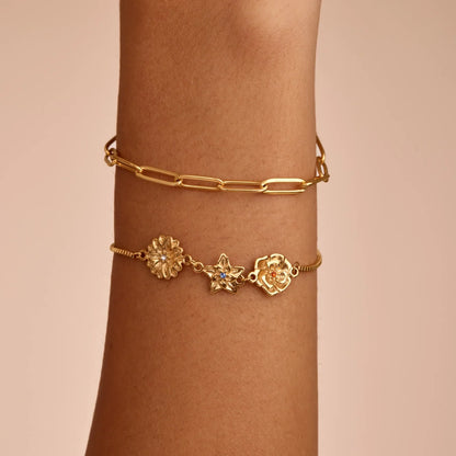 Personligt Fødselsblomst Charm-armbånd