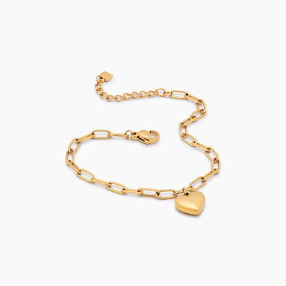 Paperclip Hjerte Vedhængsarmbånd