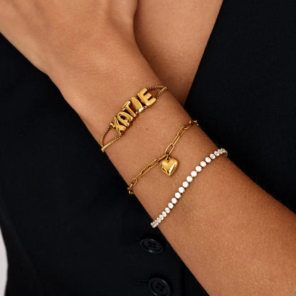 Paperclip Hjerte Vedhængsarmbånd