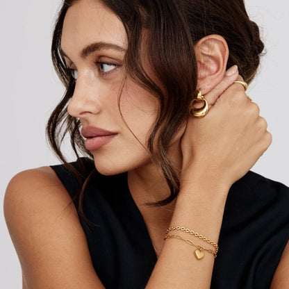 Paperclip Hjerte Vedhængsarmbånd