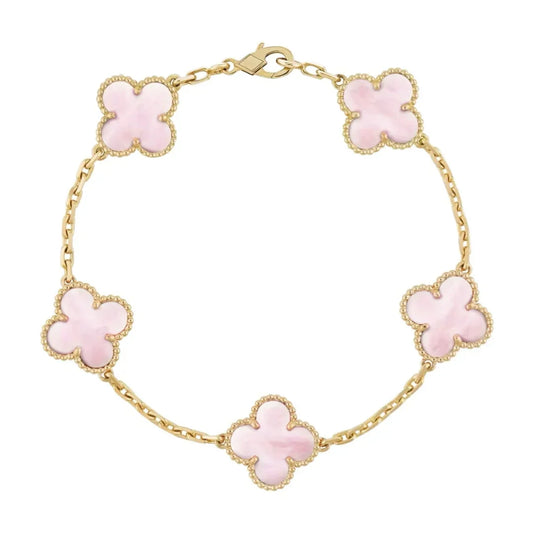 clover armbånd | lyserød/guld