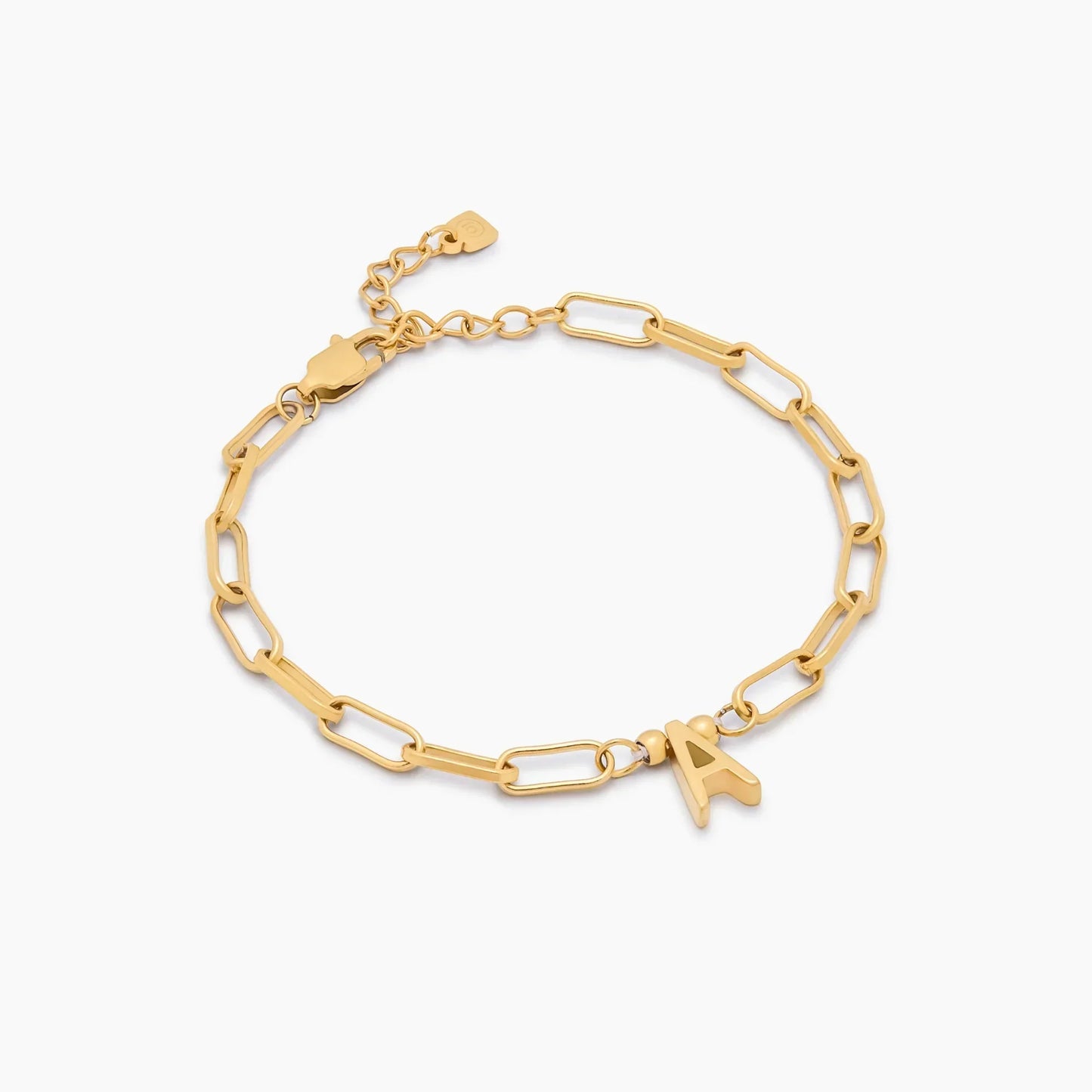 Paperclip Initial Charm-armbånd