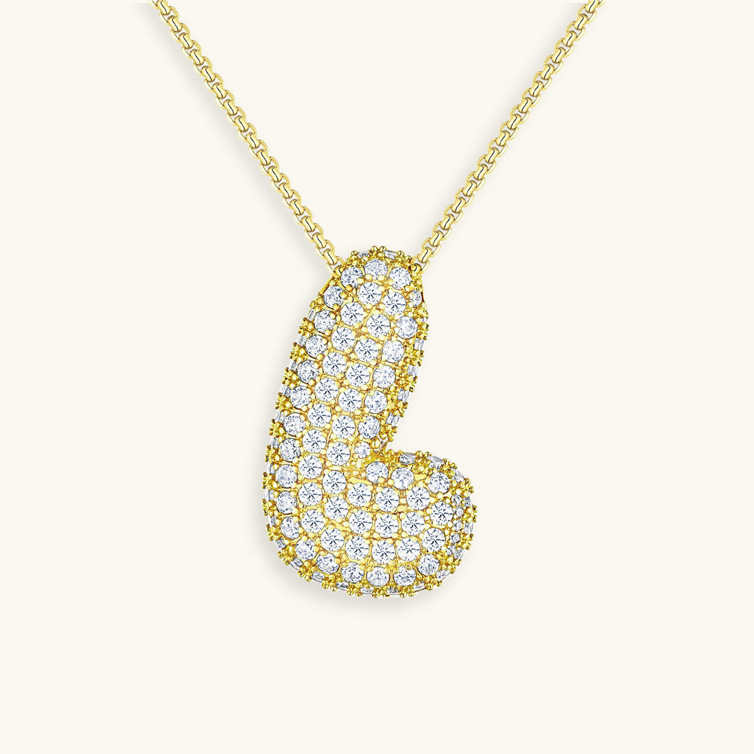 Zara Initial Diamant Halskæde