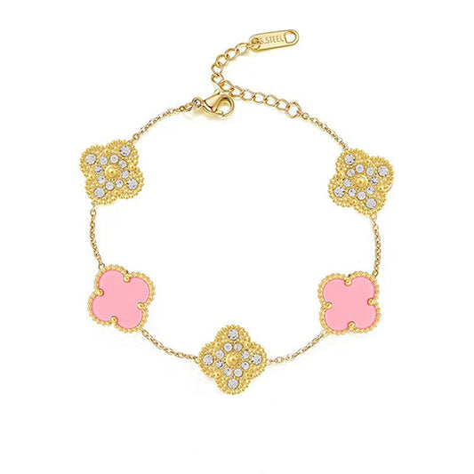 kløver deluxe armbånd | pink