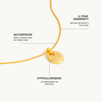 Ocean Kieselsten Halskæde