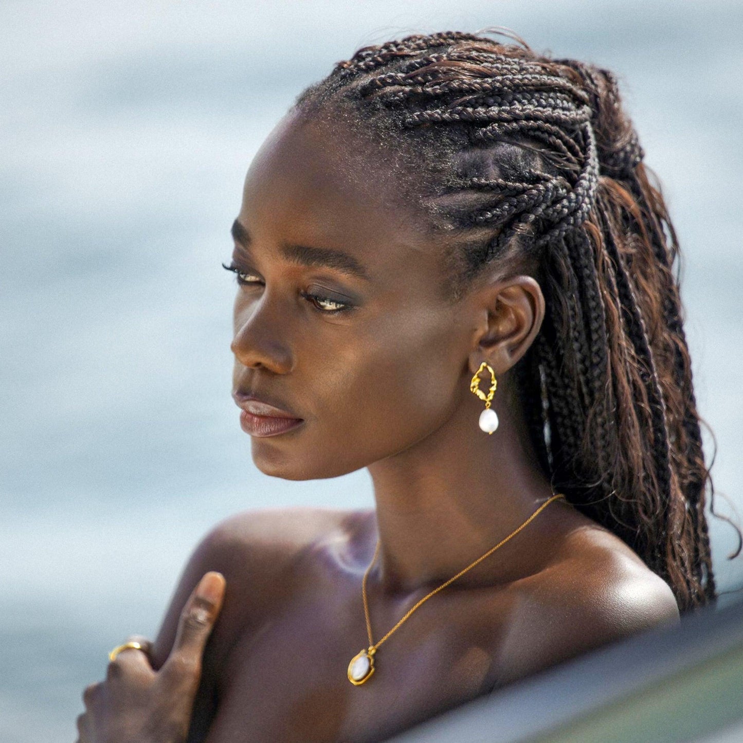 Øreringe Med Perlerev