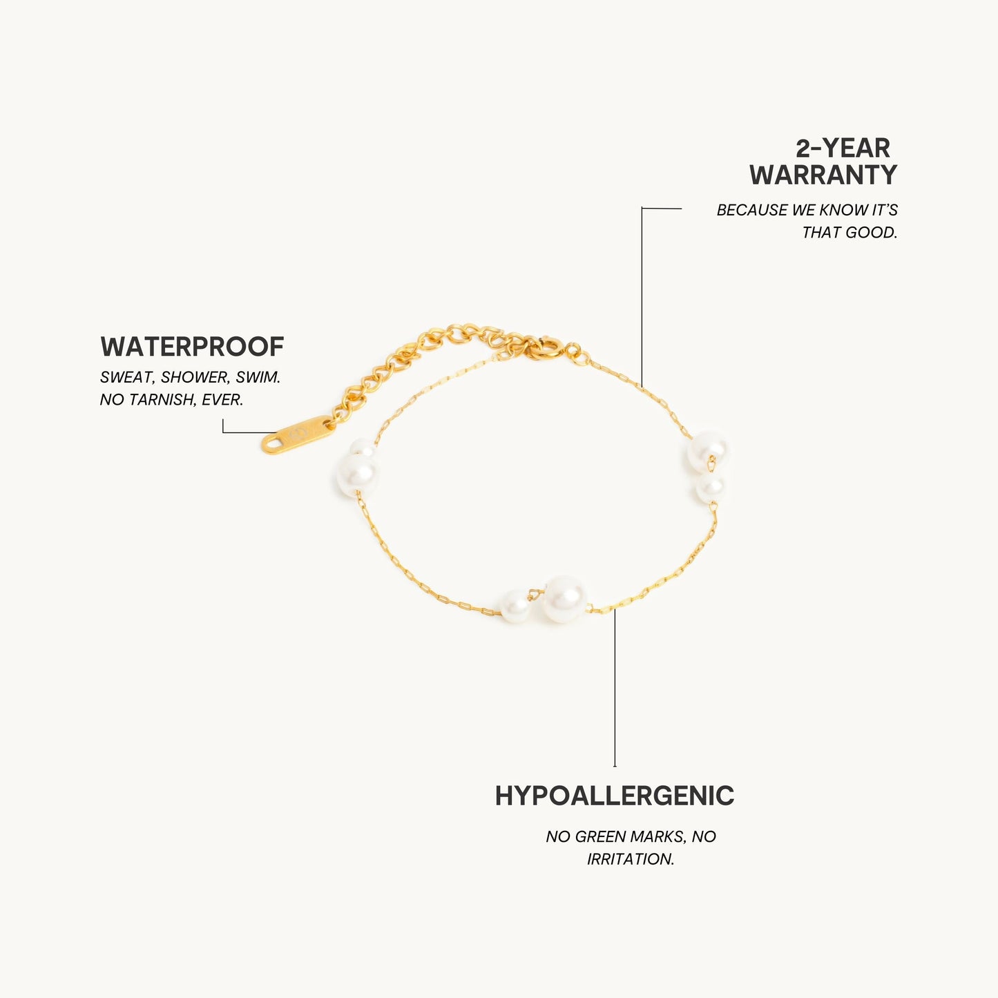 Perlehorisont Armbånd