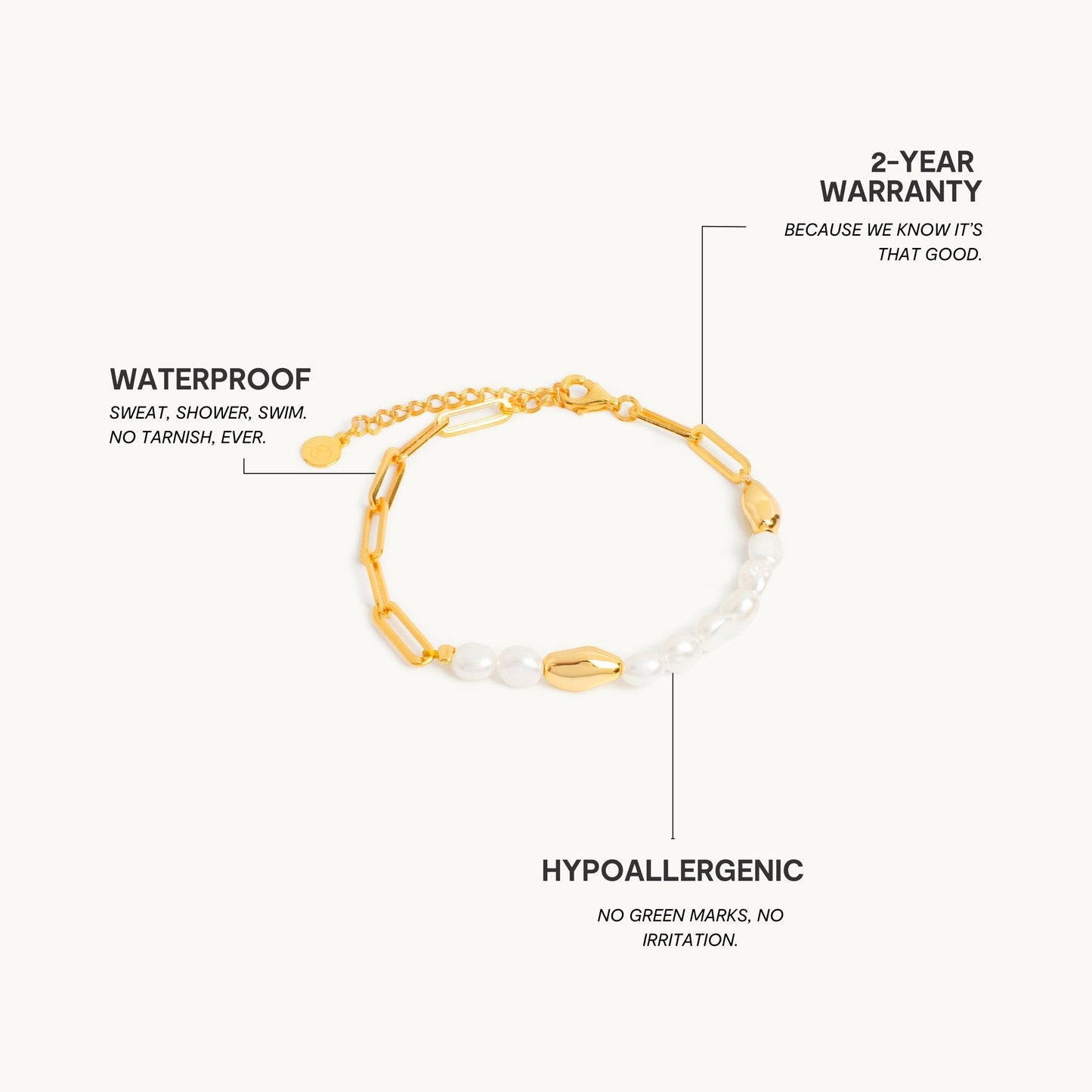 Perleskyline Armbånd