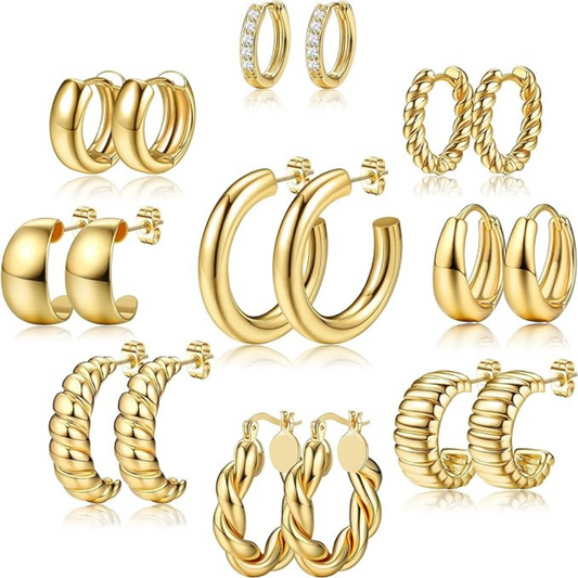Pairs Øreringe - Guld