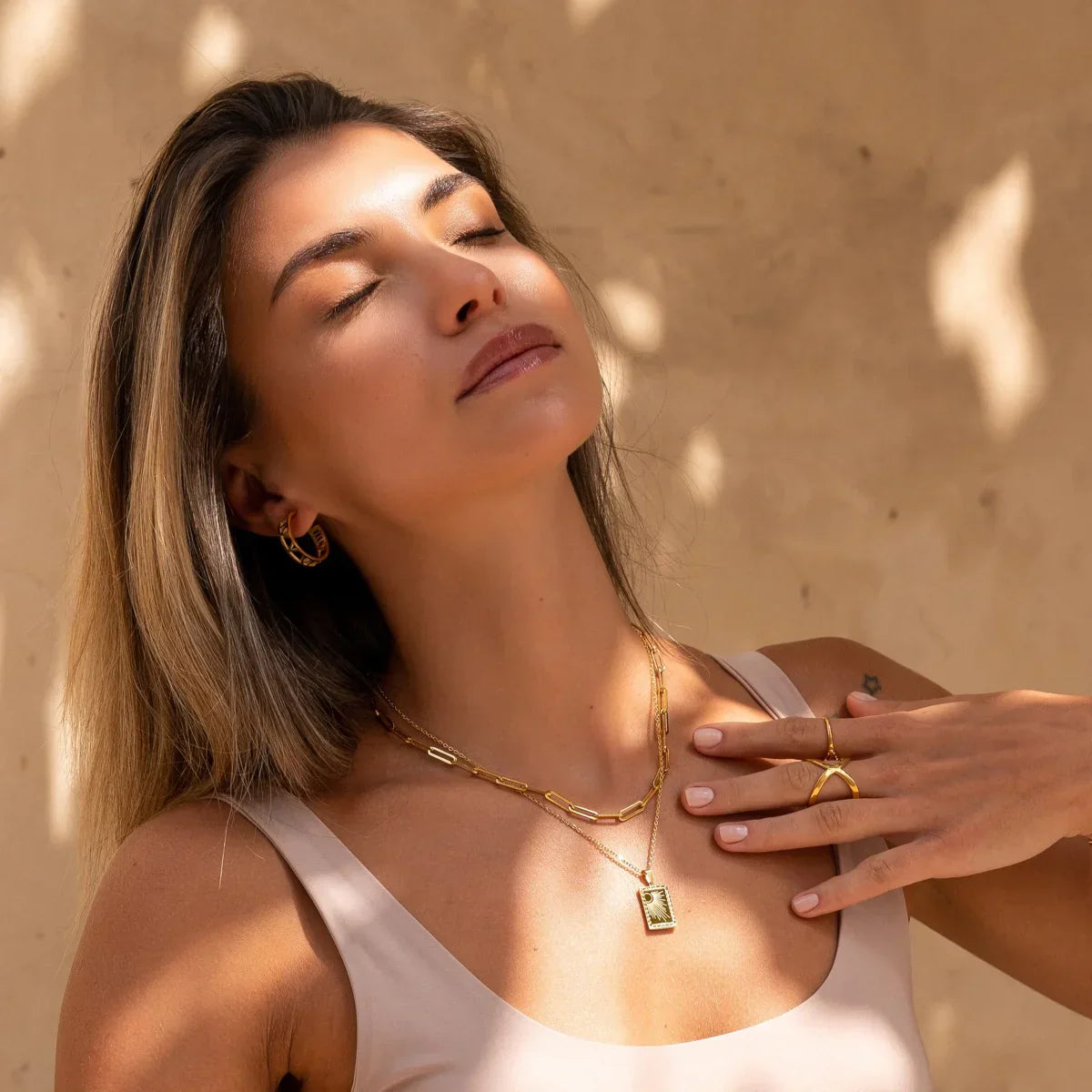 Clip Chain Halskæde – Guld