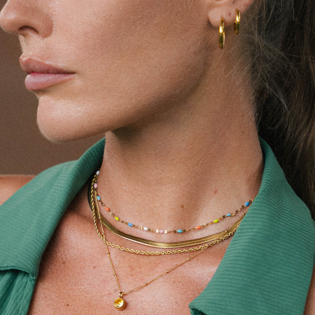 Rainbow Delikat Halskæde