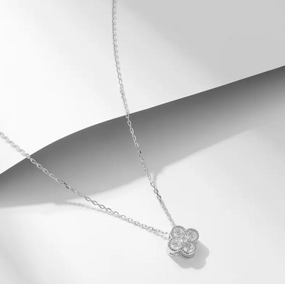 Firkløver Glimmer Vedhæng Halskæde