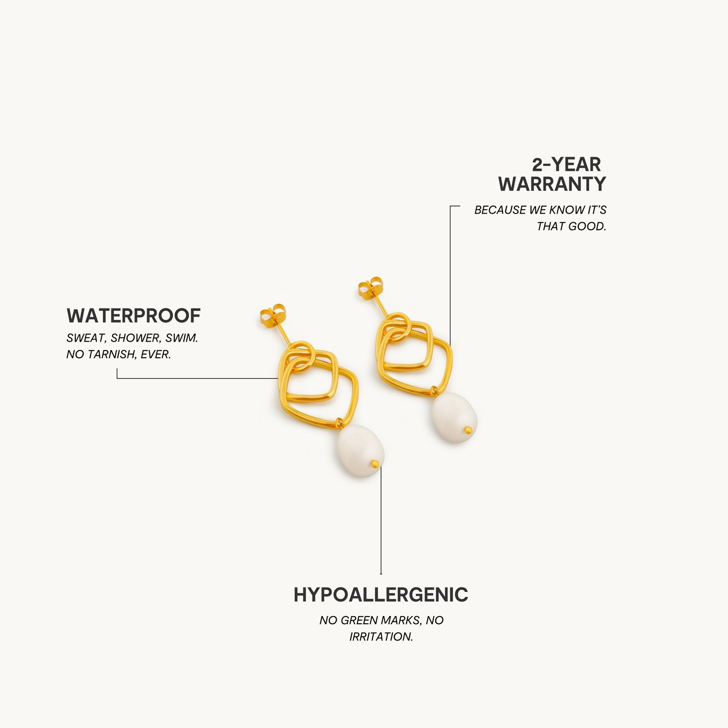 Selkie Perleøreringe