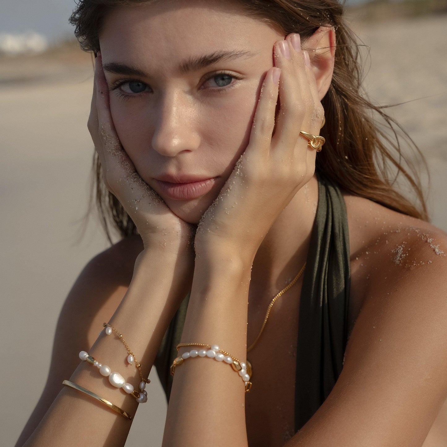 Perlebølge Armbånd