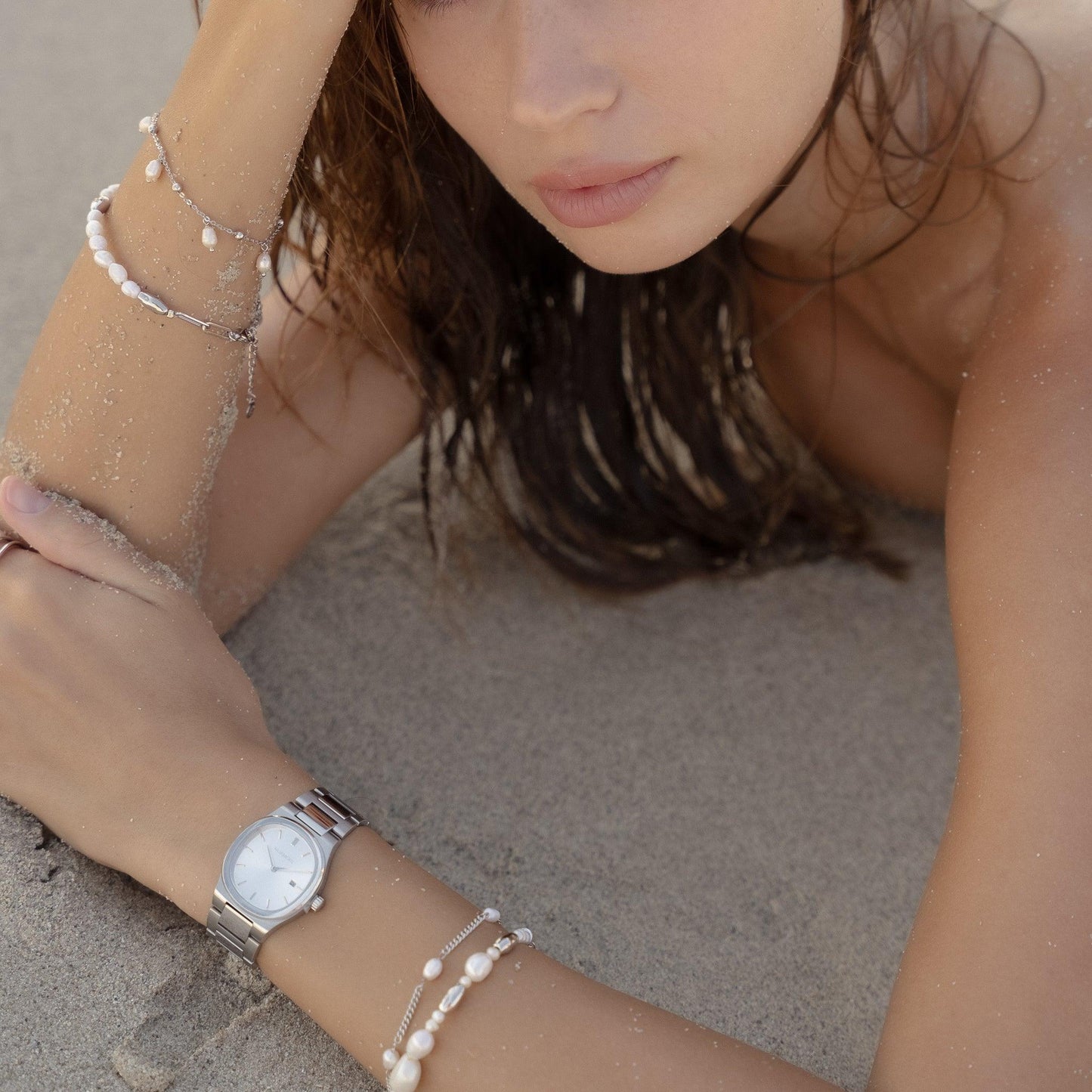 Perlebølge Armbånd