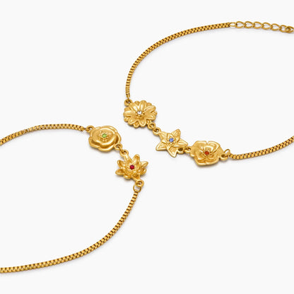 Personligt Fødselsblomst Charm-armbånd