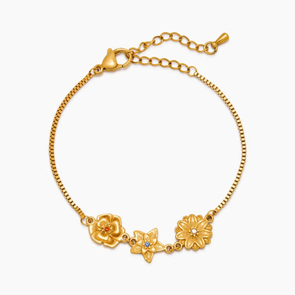 Personligt Fødselsblomst Charm-armbånd