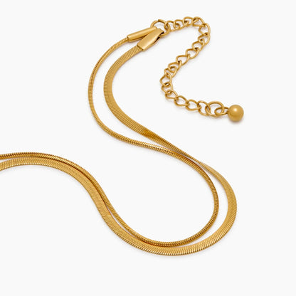 Dobbelt Slangekæde Lagdelt Armbånd