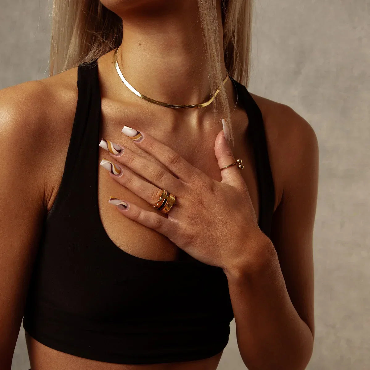 Slangekæde Halskæde – Guld