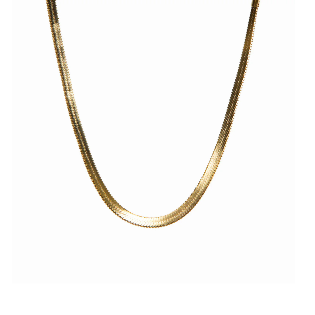Slangekæde Halskæde – Guld