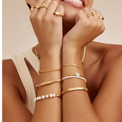 Dobbelt Slangekæde Lagdelt Armbånd
